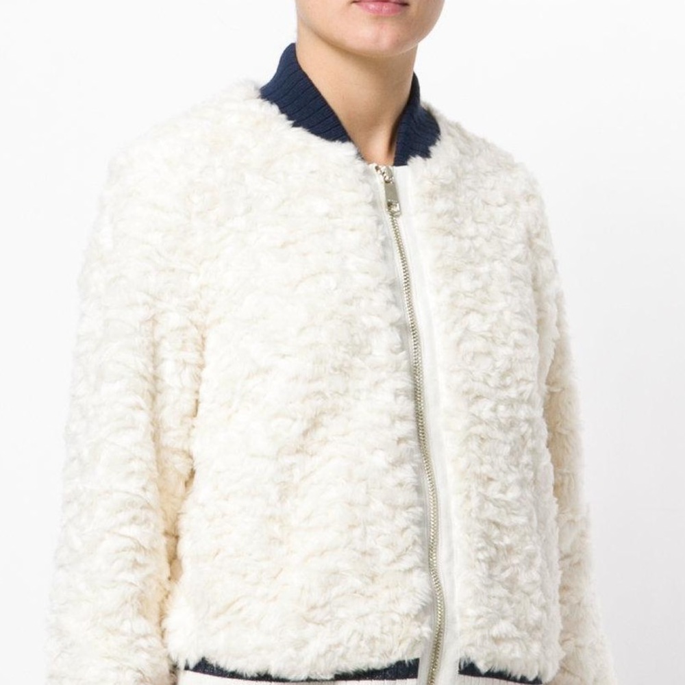 Tommy Hilfiger puffy white bomber jacket